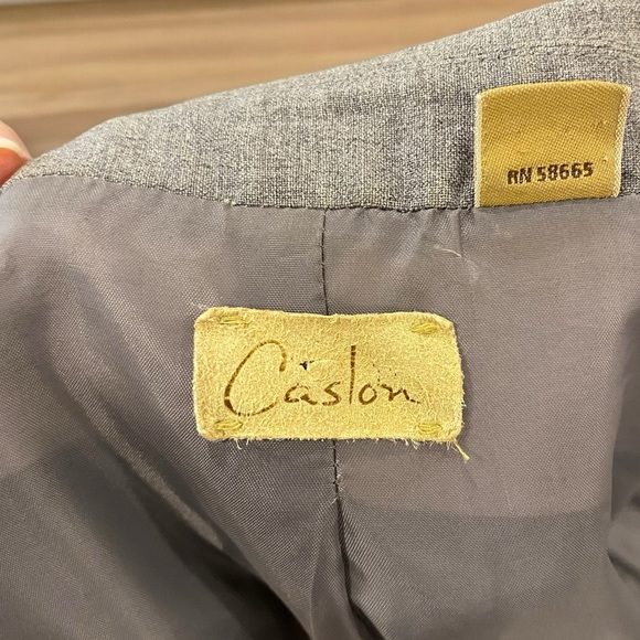 Caslon Wool Tweed Blazer Jacket In Grey Size 4 Petite - Picture 13 of 15